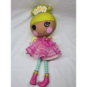 Lalaloopsy Doll Pix E Flutters Pixie Elf Green Hair Pink Daisy Wings Fairy